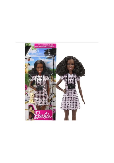Barbie Meslekler Kariyer Bebekleri Fotoğrafçı Zenci Barbie Köpeği