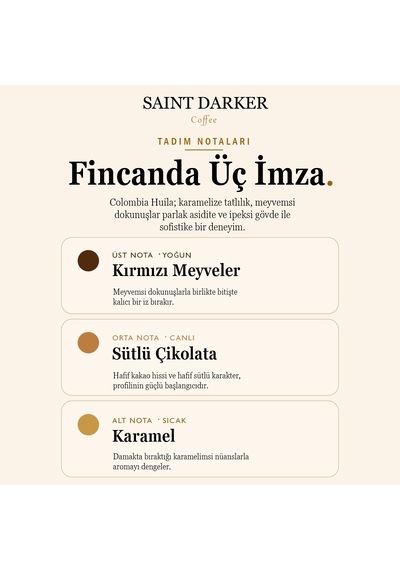 Saint Darker Colombia Single Origin Çekirdek Kahve 1 KG