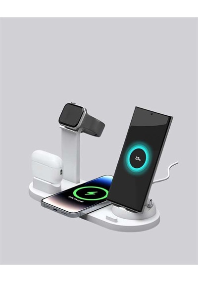 İphone, Watch Ve Airpods İle Uyumlu 4'ü 1 Arada Şarj Ünitesi Tüm Cihazları Tek Noktada
