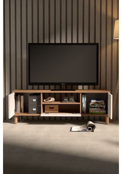 Bohem Tv Ünitesi 150 Cm N Çizgili Mdf Kapak Altın