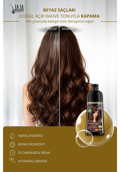 Açık Kahve Light Brown Saç Şampuanı 5.0 300 Ml & Vitamin İçerikli