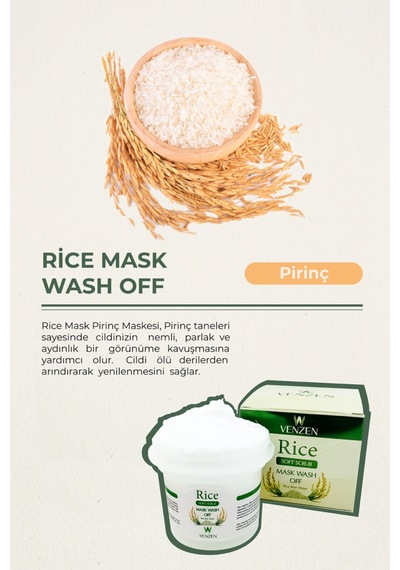3'lü Set Egg White Pore Gözenek Maske + Black Sugar Peeling Maske + Rice Mask Maske