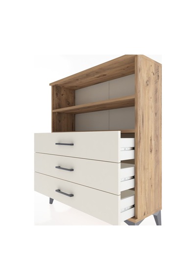 Arges Şifonyer 2 Raflı 3 Çekmeceli 88x30x106 Çam-aytaşı Çam