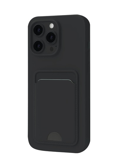 Gld-spt- Newface Apple Uyumlu iPhone 16 Plus Kılıf Kelvin Kartvizitli Silikon - Siyah