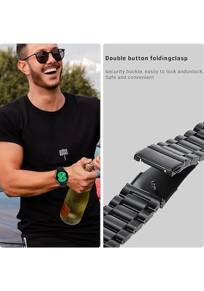 Samsung Galaxy Watch 7 Fe 4 5 Pro 6 Seri 40 42 43 44 45 46 47 Mm Uyumlu 20mm Çelik Saat Kordonu