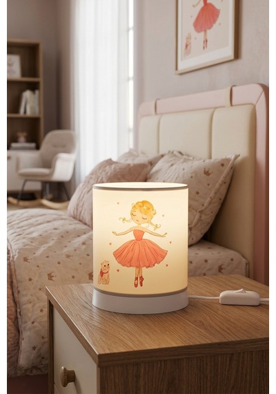 Kids Çocuk Bebek Odası Abajur - Renkli Figürlü Tasarımlı Gece Lambası - Sevimli Dekoratif Çocuk Odası Abajur Ballerına Ballerına Kids Çocuk Bebek Odası Abajur - Renkli Figürlü Tasarımlı Gece Lambası - Sevimli Dekoratif Çocuk Odası Abajur Ballerına Ballerına