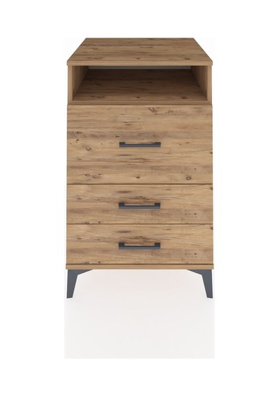 Kronos Komodin Tek Raflı 3 Çekmeceli 60x59x96 Çam-çam Çam