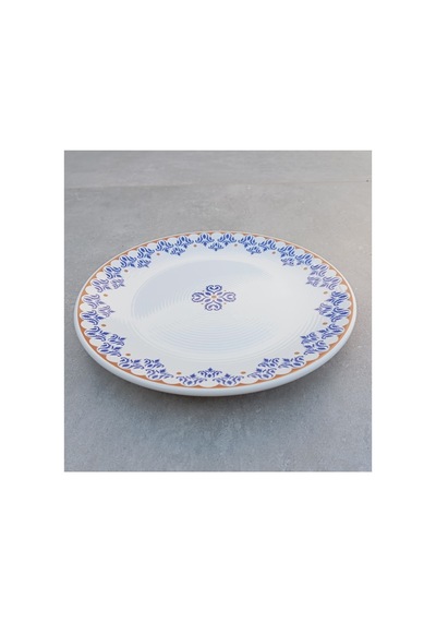 Ottoman 6 Kişilik Seramik Pasta Tatlı Tabağı Takımı - 20cm Mavi