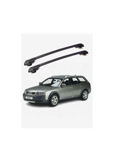 Audı A6 Allroad 1999-2005 Trx1 Thunder Carrier Kilitli Ara Atkı Taşıyıcı Tavan Barı Gri