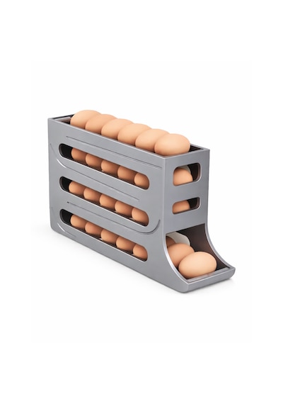 Microcase Abs Plastik Dolapiçi Yuvarlanır Tip Yumurta Organizer Ve Standı Al54529 Gri