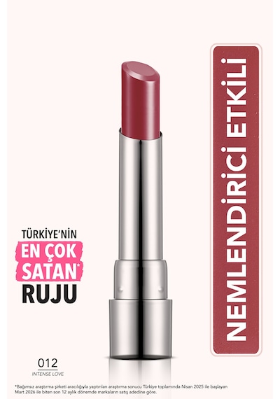 Flormar Nemlendirici Parlak Ruj (Mor-Kahve) - Sheer Up Sls. - 012 Intense Love - 8682536012102