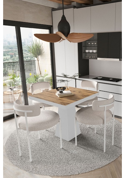 Avvio Mayer Beyaz Lake Mdf Ayak 90x90 Yemek Masası Mutfak Masası 4 Kişilik Masa Takımı Teddy Sandalye Akça Avvio Mayer Beyaz Lake Mdf Ayak 90x90 Yemek Masası Mutfak Masası 4 Kişilik Masa Takımı Teddy Sandalye Akça