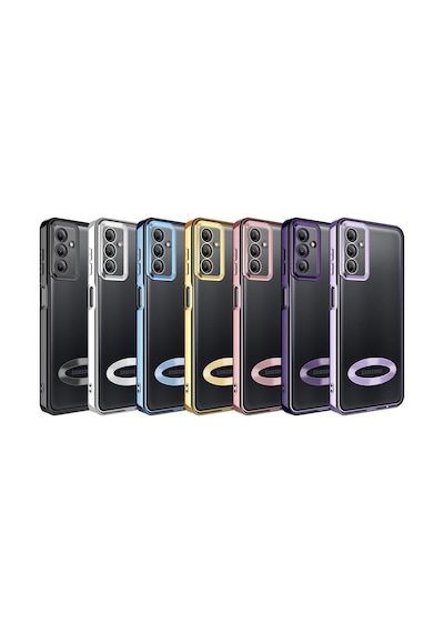 Zore Galaxy A14 Kılıf Kamera Korumalı Logo Gösteren Ogaa Omega Kapak - Siyah
