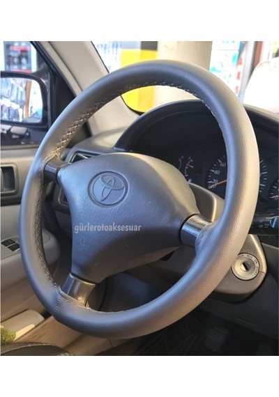 Gri Renk Dikme Direksiyon Kılıfı Kokusuz Terletmez Soft Gri Ipli