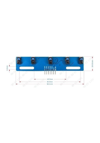 Elektronikport-Tcrt5000L 5 Kanal Kızılötesi Sensör Modülü 5'Li Çizgi İzleyen Sen