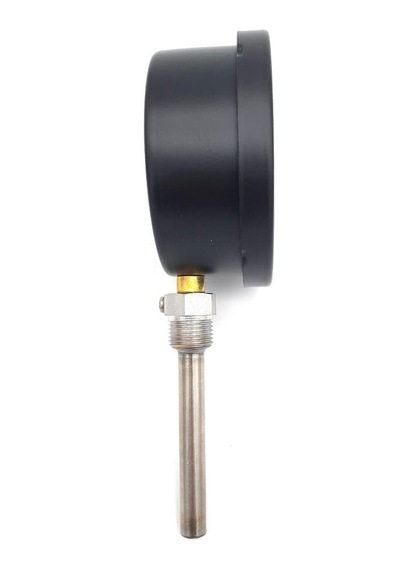 Pakkens 100 Termometre 10 Cm Dalma Boylu Alttan Bağlantılı 0-120 Derece-Standart