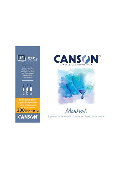 Pad Canmontv 12s 24x32 300g Suluboya Blokları