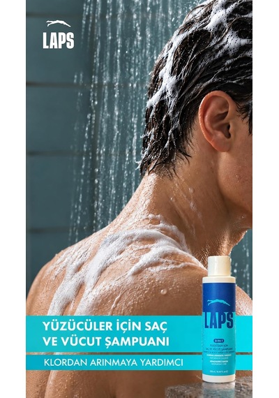 Laps Yüzücüler İçin Saç Ve Vücut Şampuanı, Klordan Arınmaya Yardımcı, Havuz Ve Yüzme Sonrası Saç Ve Vücut Bakımı, 250 Ml
