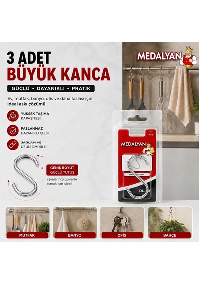 Medalyan ''s'' Kanca Büyük Inox