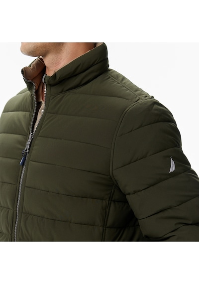 Nautica Erkek Yeşil Regular Fit Çift Taraflı Mont Desenli V622744 Yeşil