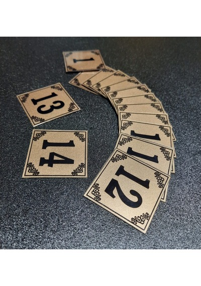 Kapı Numaraları 4X4 Cm Yapışkanlı No 1Den 14 E