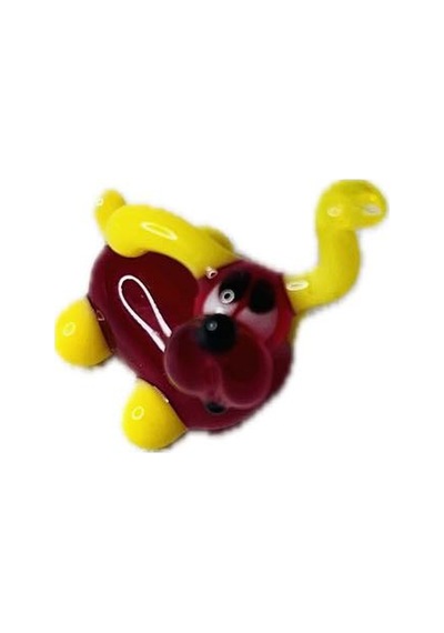 El Yapımı Mini Murano Cam Köpek Biblo A147-09