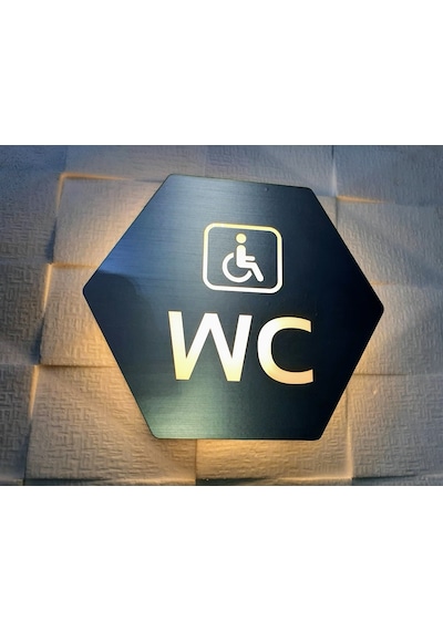 Honeycomb Serisi Işıklı Wc Yönlendirme Tabelası (504859219)