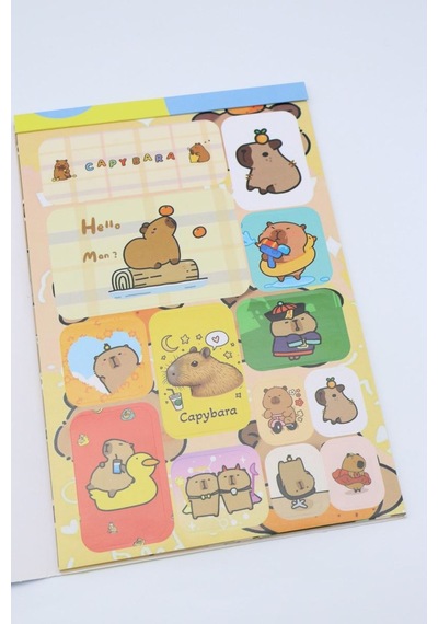 Capy Bara Sticker Albüm Çok Renkli