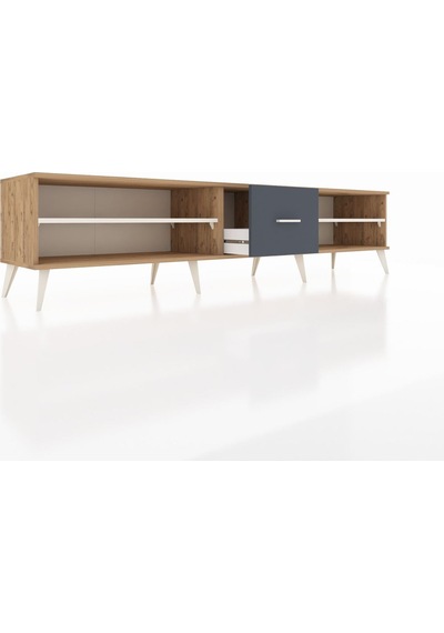 Hyperion Tv Ünitesi 2 Raflı Tek Çekmeceli 220x44x51 Çam-aytaşı/antrasit Aytası/antrasıt - Atlas Çam Hyperion Tv Ünitesi 2 Raflı Tek Çekmeceli 220x44x51 Çam-aytaşı/antrasit Aytası/antrasıt - Atlas Çam