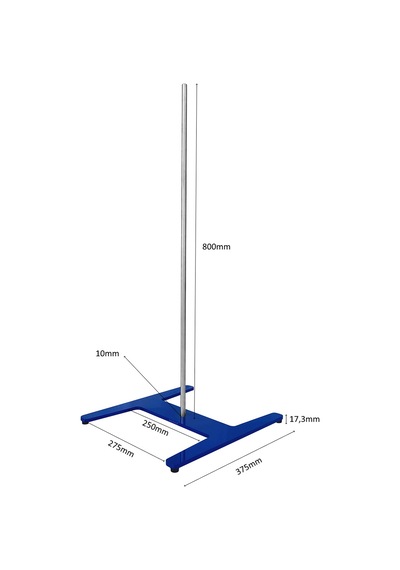 Borox Büret Standı 333 x 375 MM H Şeklinde Çubuklu Bunzen Mesnedi Set 80 CM