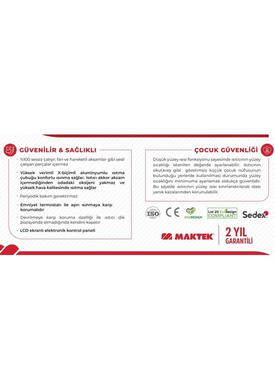 Elektrikli Isıtıcı 1500 Watt Lcd Ekranlı, Programlanabilir Panel Konvektör Isıtıcı Ayaklı Soba Ayaklar,askı Aparatı Dahil