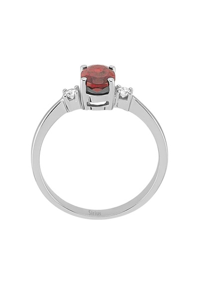 Sirius Pırlanta Ve Oval Garnet Taşlı Yüzük 0824R0043