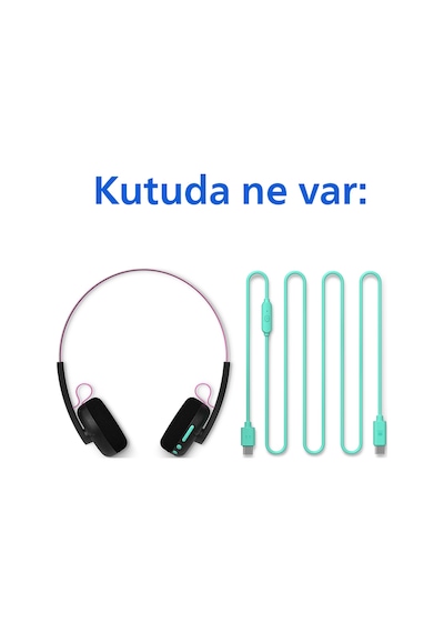 Philips Moving Sound Tams1bk/00 "ringo Duo" Kulaklık, Retro, Kablosuz Veya Kablolu, 26 Saat, Siyah