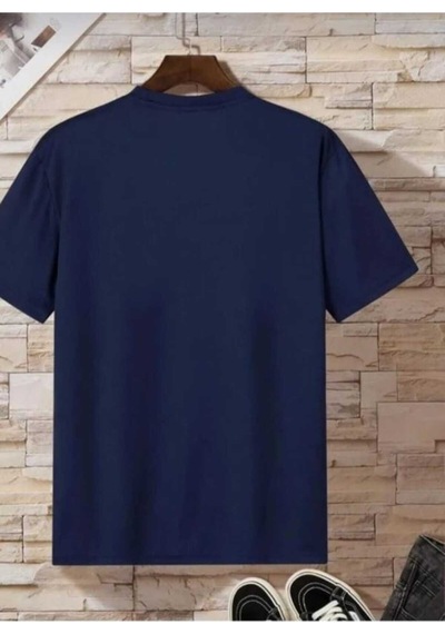 Kozia Outdoors Malkoçbey Siyah Baskılı Oversize Unisex Basic O Yaka T-shirt Lacivert