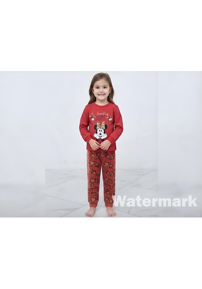 Zelhanbrand Kız Çocuk Minimouse Desenli Eşofman Takımı 15-kırmızı
