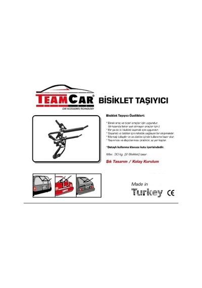 Team Car Araç Arkası Bisiklet Taşıyıcı Aparat.