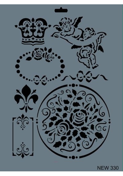 Rich New Seri N-330 Stencil 35X25 Cm