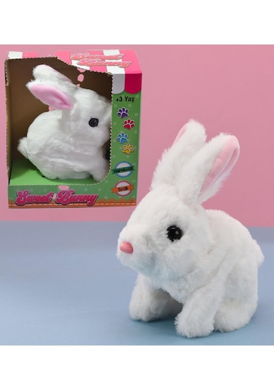 Yürüyen, Sesli Hareketli Sevimli Peluş Bunny Tavşan - Sweet Bunny 001
