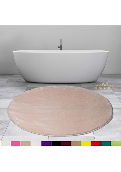 Bonny Home Elite Vizon 100x100 Cm Yuvarlak Peluş Banyo Paspası Vizon