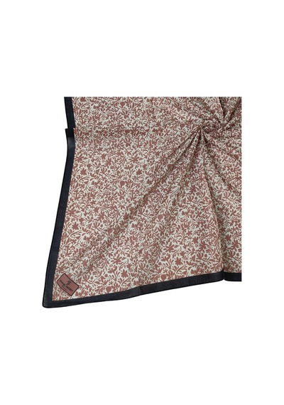 Mim Eşarp Mim Prime Pamuk Çiçek Desenli Eşarp 90x90 Cm Siyah - Tarçın