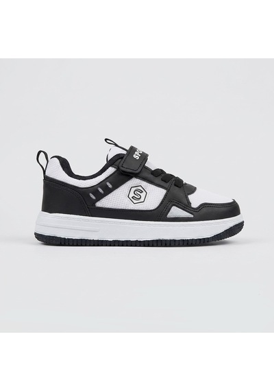 Hayo Çocuk Cırtlı Rahat Hafif Günlük Sneaker Spor Ayakkabı Beyaz - Siyah