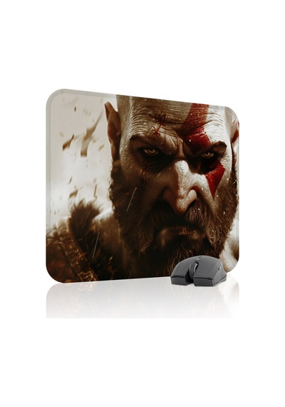 God Of War Kaymaz Dikişli Kauçuk Oyuncu Mousepad V2 - 48x40 Xl Gaming Mouse Pad Fare Altlığı