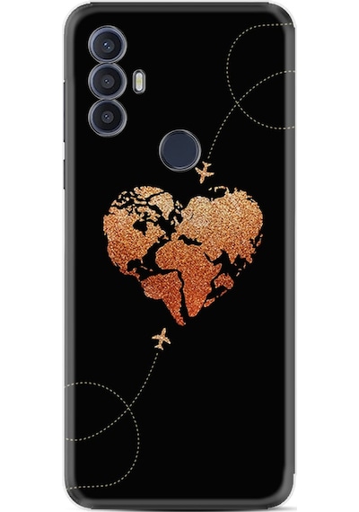 Tcl 30 Se Kilif Silikon Desen Plane Heart 1721 556609126