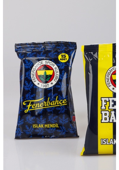 "dekomus Cep Defteri Hediyeli" Yeni Sezon Lisanslı Fenerbahçe "tekli" Islak Mendil 15 Yaprak Altın