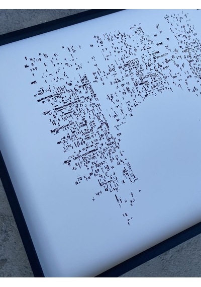 Asemic Sound Mappings Sergisi Asemik Resmi 62x244 cm 010