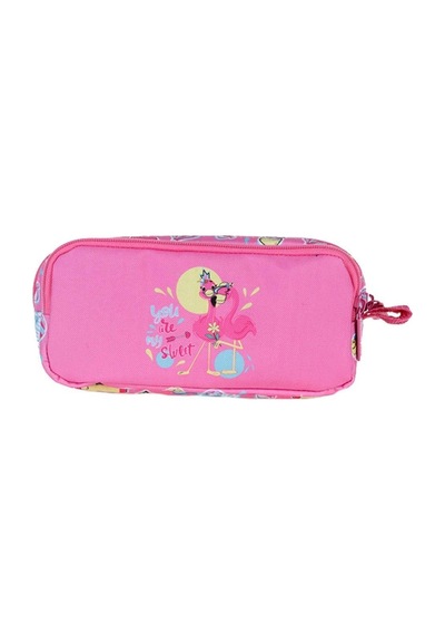Kaukko Kids-Love Desing Pink Flamingo Kalem Çantası L8072