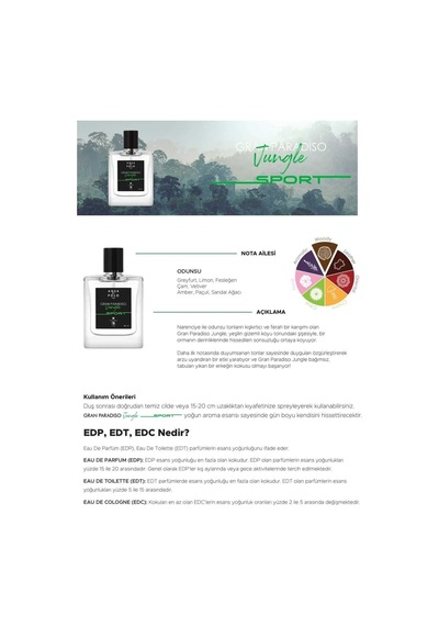 Aqua di Polo 1987 APCN000509 Gran Paradiso Jungle Sport EDP 50 ML Erkek Parfüm