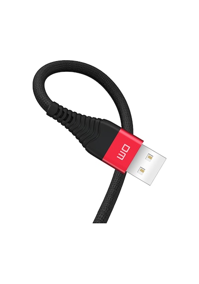 DM SL003 USB to Type-C 3A Hızlı Şarj ve Data Kablosu Siyah 1.2 Metre