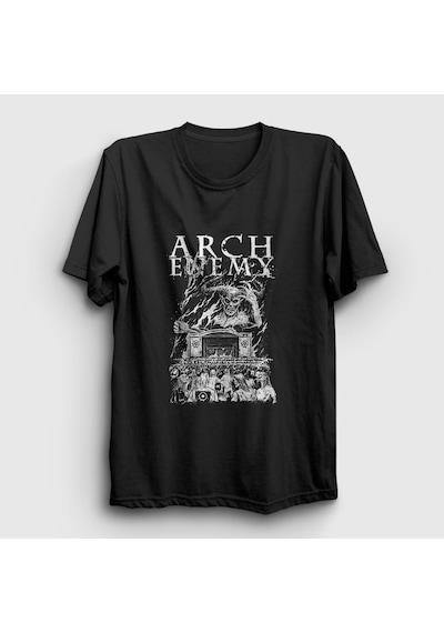 Presmono Unisex Devil Arch Enemy T-shirt Siyah