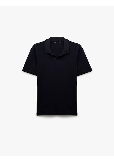 Koton Kısa Kollu Pamuklu Slim Fit Polo Yaka Tişört Lacivert 5sam10025mk Lacivert